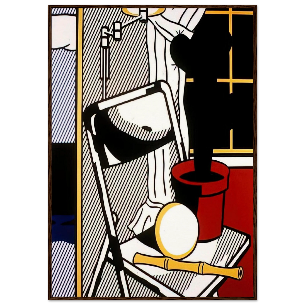 INTERIOR WITH CACTUS 1978 Framed Poster | Roy Lichtenstein Framed Prints Wall Art | Roy Lichtenstein Shop