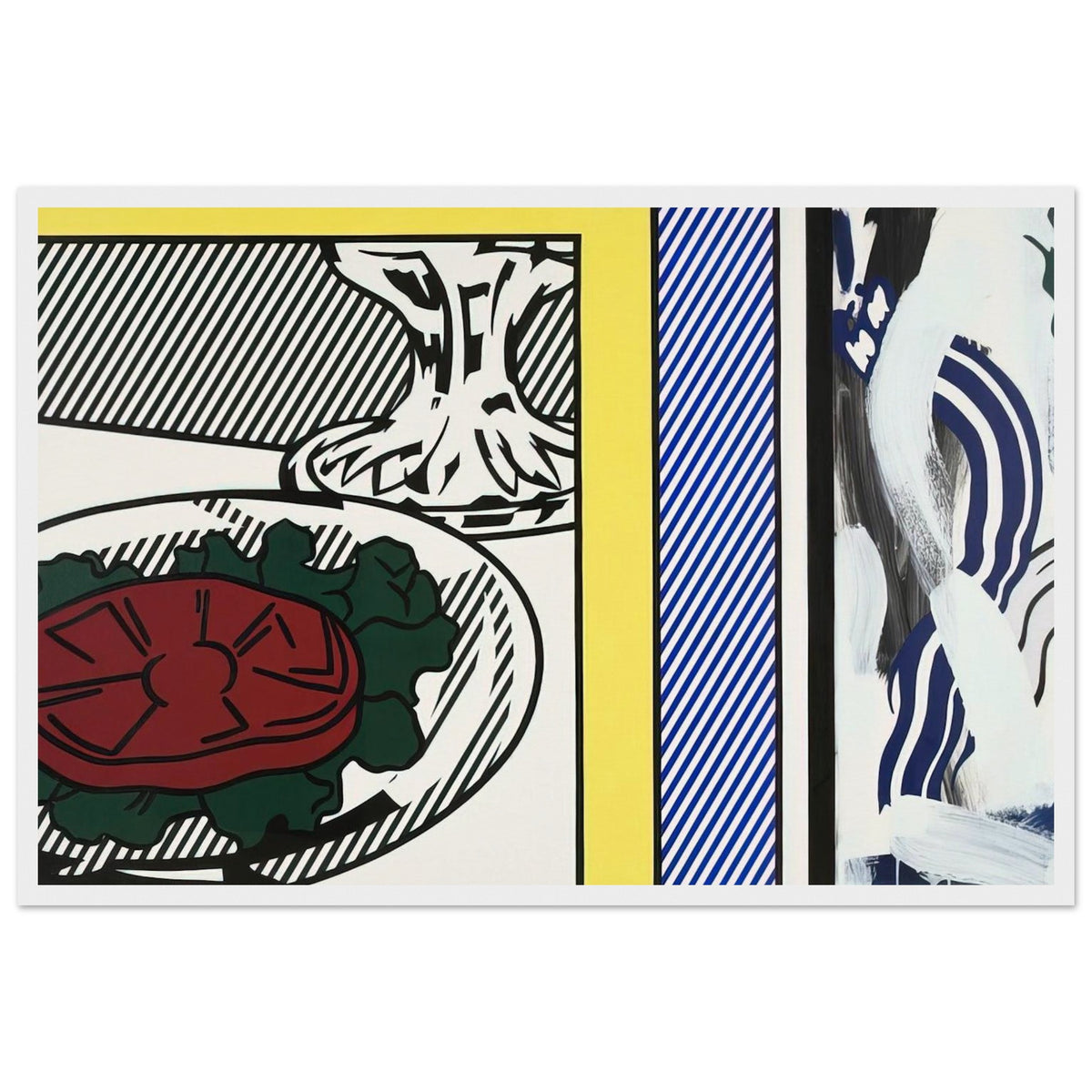 TOMATO AND ABSTRACTION 1982 Framed Poster | Roy Lichtenstein Framed Prints Wall Art | Roy Lichtenstein Shop