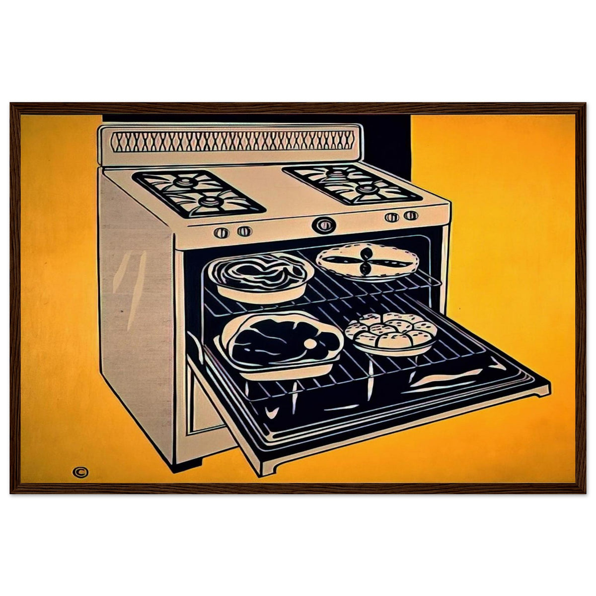 KITCHEN RANGE 1962 Framed Poster | Roy Lichtenstein Framed Prints Wall Art | Roy Lichtenstein Shop