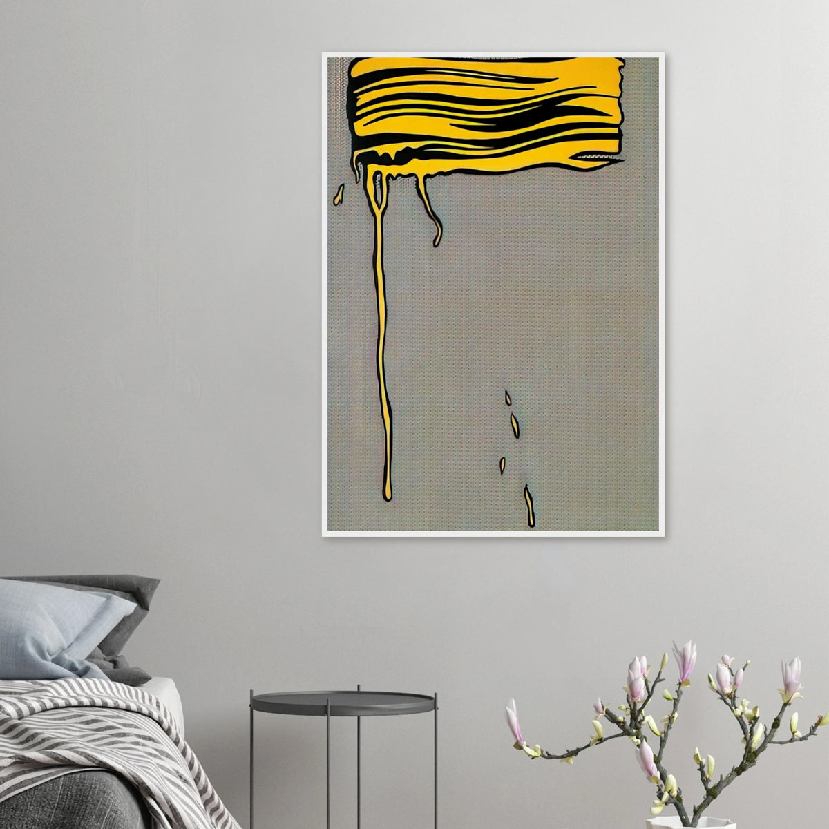 YELLOW BRUSHSTROKE I 1965 Framed Poster | Roy Lichtenstein Framed Prints Wall Art | Roy Lichtenstein Shop