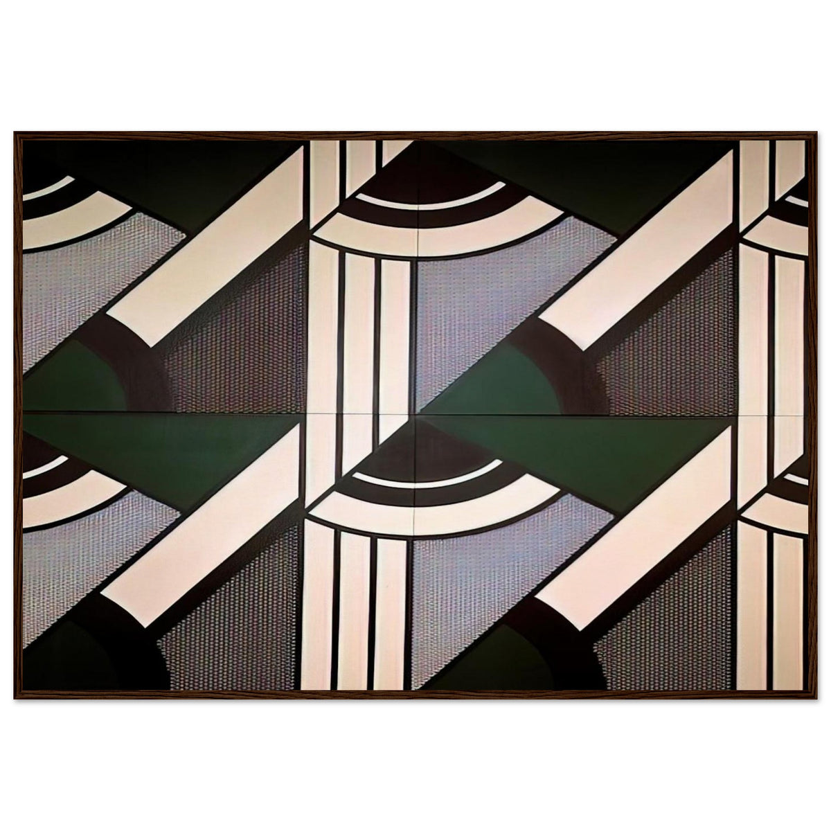 MODULAR PAINTING WITH FOUR PANELS 6 1970 Framed Poster | Roy Lichtenstein Framed Prints Wall Art | Roy Lichtenstein Shop