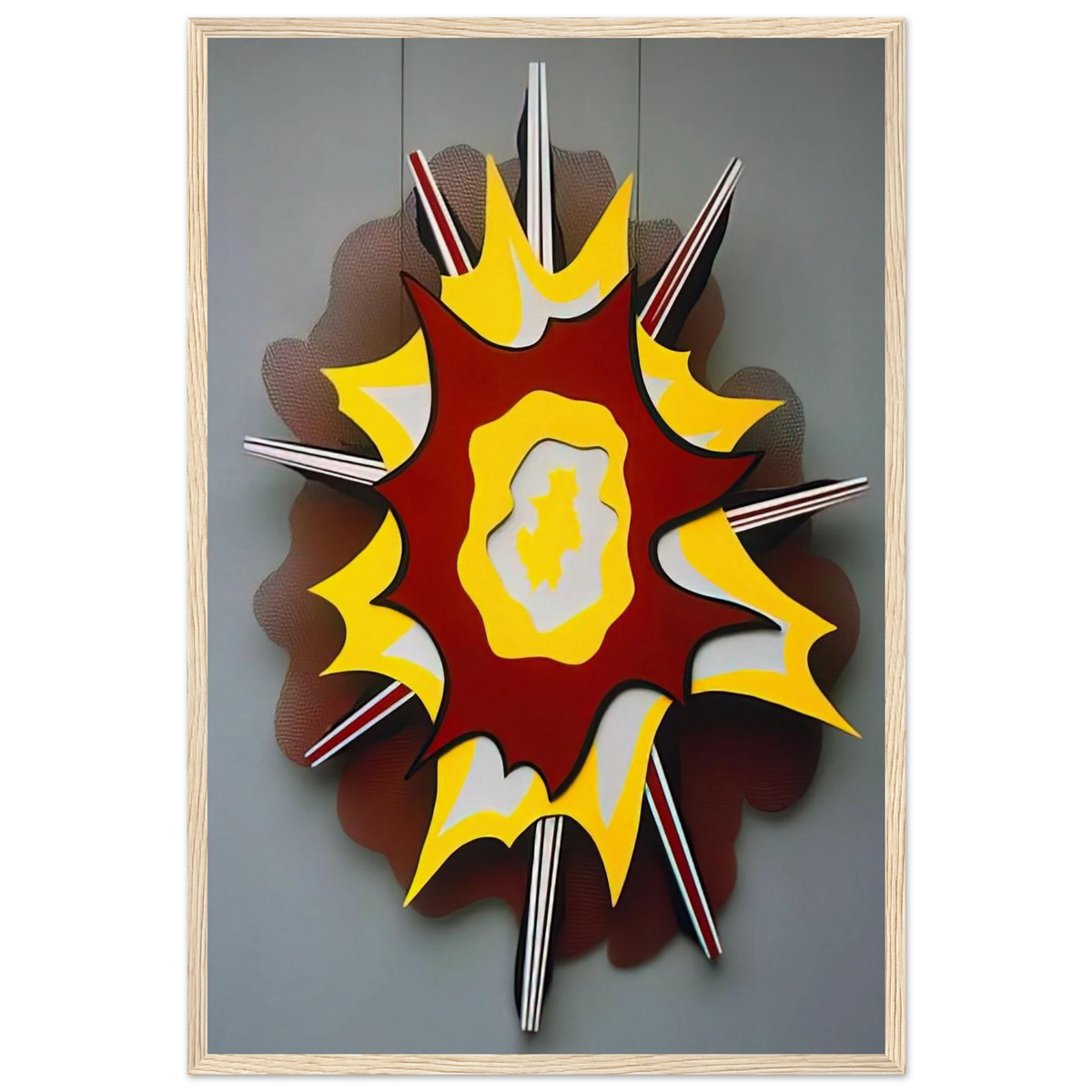EXPLOSION I 1965 Framed Poster | Roy Lichtenstein Framed Prints Wall Art | Roy Lichtenstein Shop