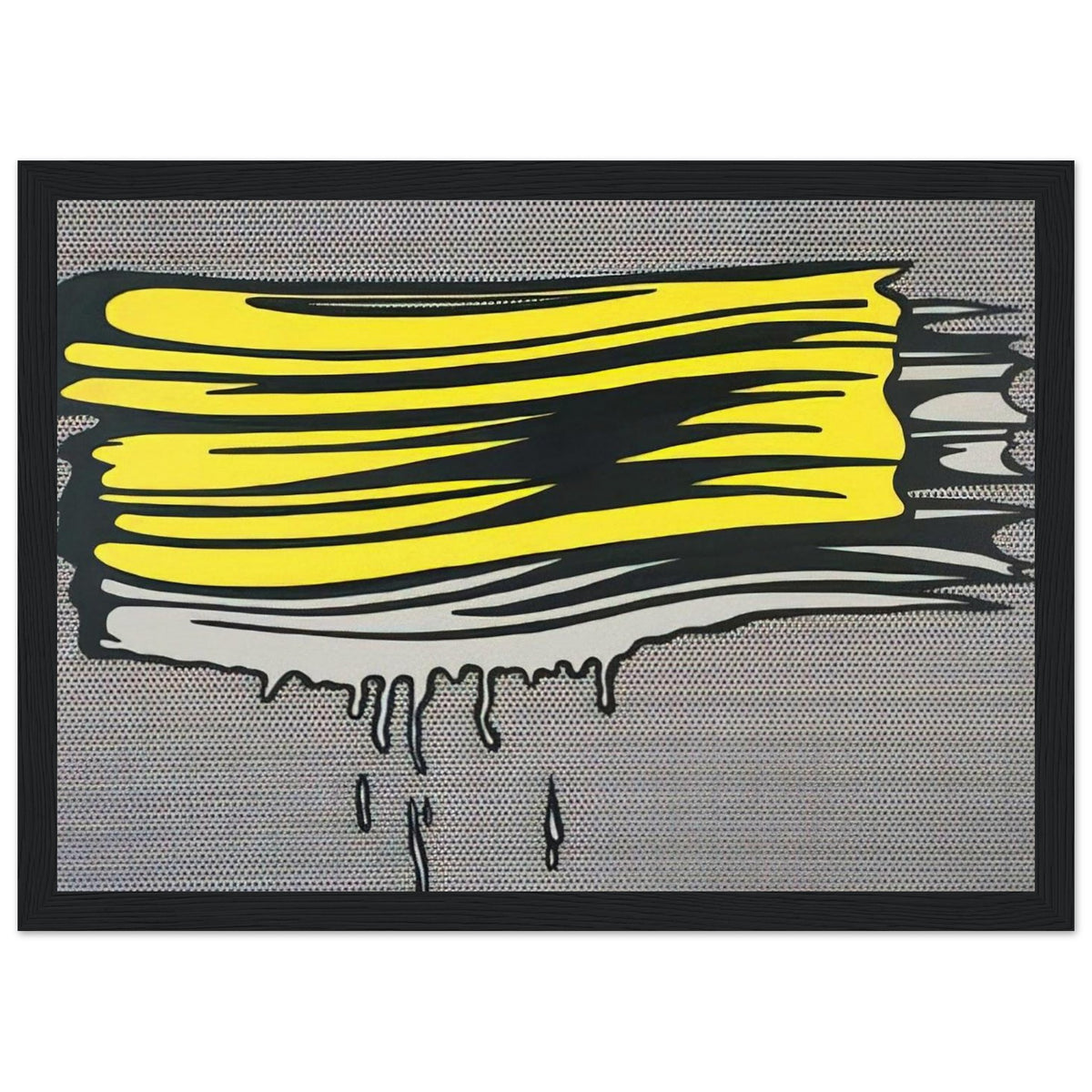 YELLOW AND WHITE BRUSHSTROKES 1965 Framed Poster | Roy Lichtenstein Framed Prints Wall Art | Roy Lichtenstein Shop