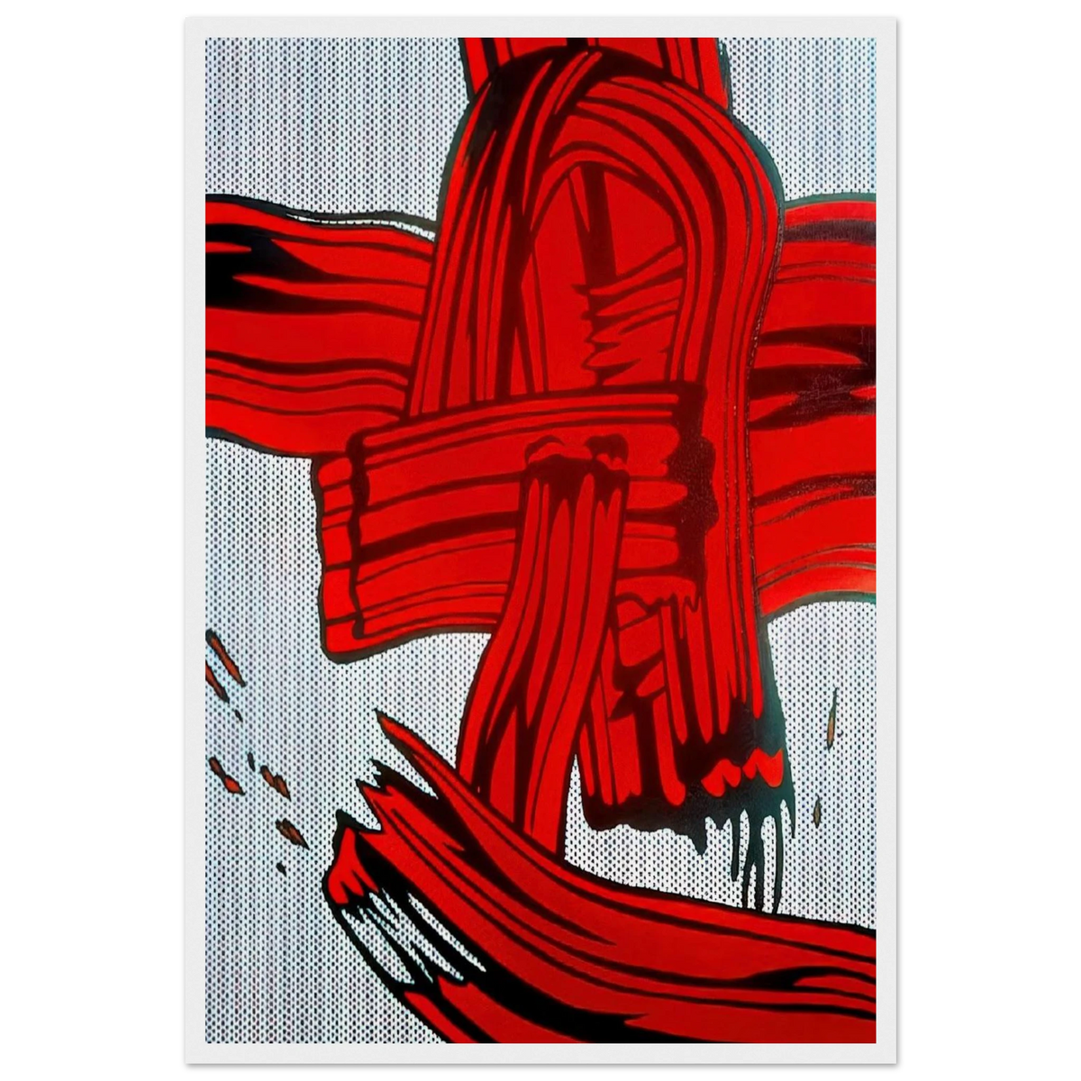 RED PAINTING BRUSHSTROKE 1965 Framed Poster | Roy Lichtenstein Framed Prints Wall Art | Roy Lichtenstein Shop
