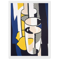 GLASS AND LEMON IN A MIRROR 1974 Framed Poster | Roy Lichtenstein Framed Prints Wall Art | Roy Lichtenstein Shop