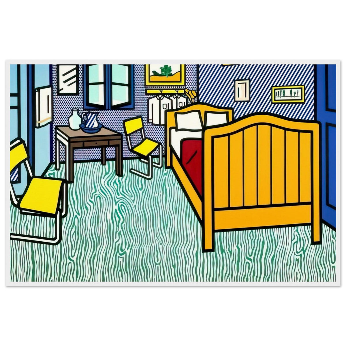 BEDROOM AT ARLES 1992 Framed Poster | Roy Lichtenstein Framed Prints Wall Art | Roy Lichtenstein Shop