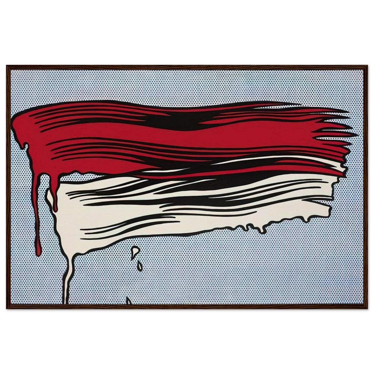 RED AND WHITE BRUSHSTROKES 1965 Framed Poster | Roy Lichtenstein Framed Prints Wall Art | Roy Lichtenstein Shop