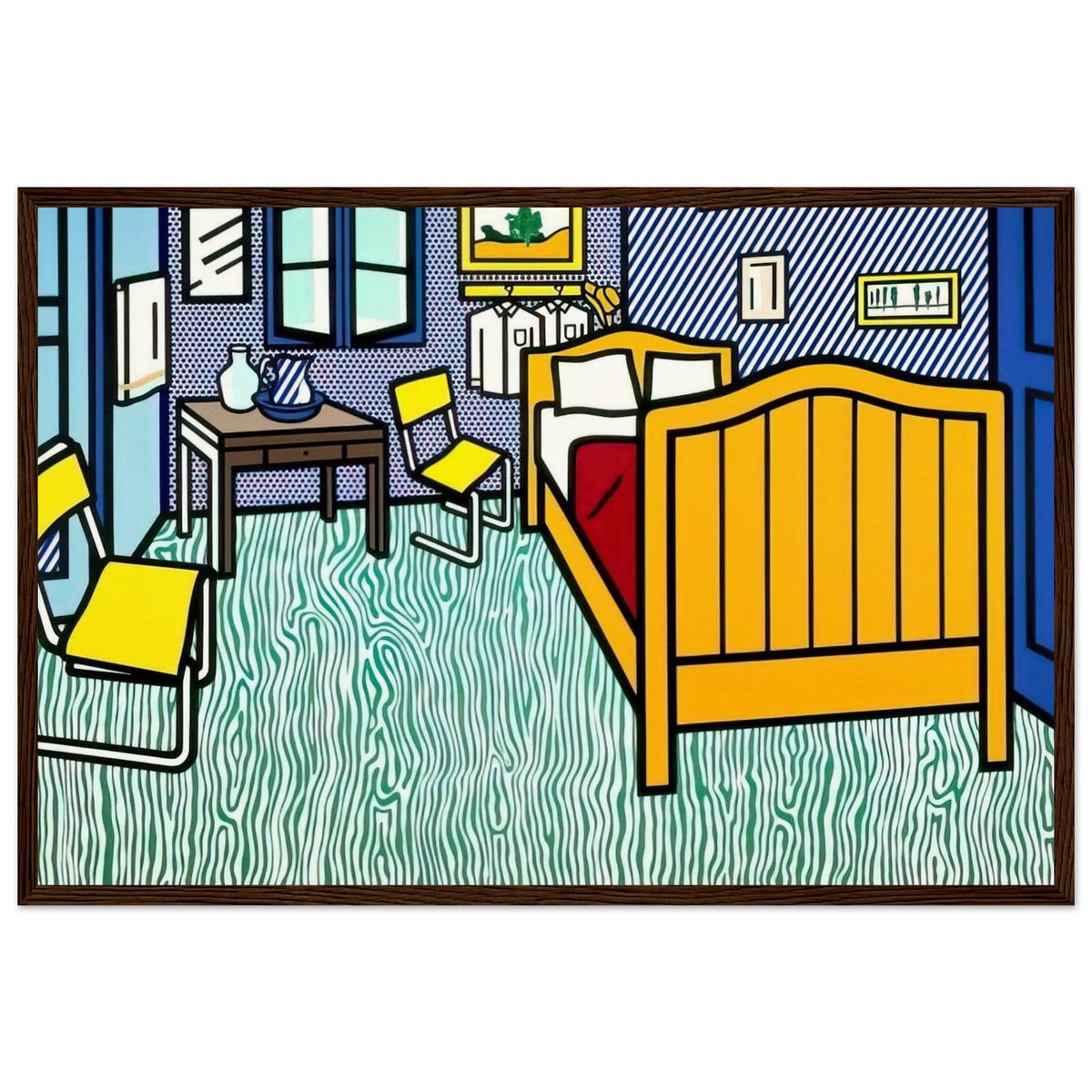 BEDROOM AT ARLES 1992 Framed Poster | Roy Lichtenstein Framed Prints Wall Art | Roy Lichtenstein Shop