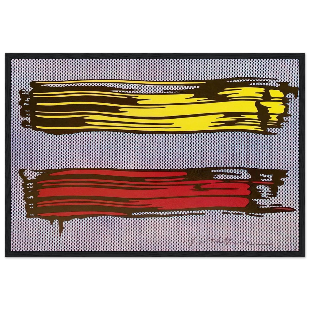 YELLOW AND RED BRUSHSTROKES 1966 Framed Poster | Roy Lichtenstein Framed Prints Wall Art | Roy Lichtenstein Shop