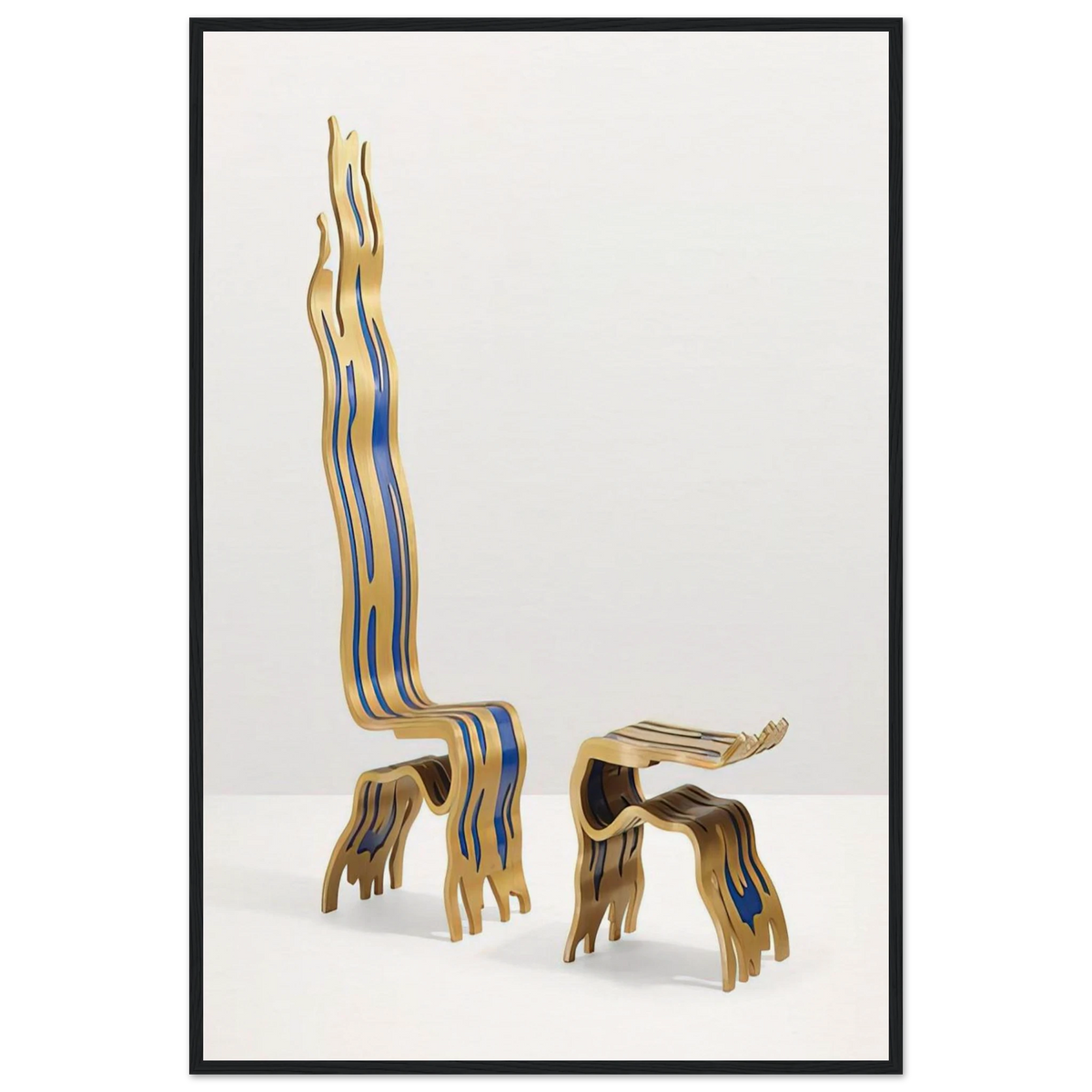 BRUSHSTROKE CHAIR AND OTTOMAN 1988 Framed Poster | Roy Lichtenstein Framed Prints Wall Art | Roy Lichtenstein Shop