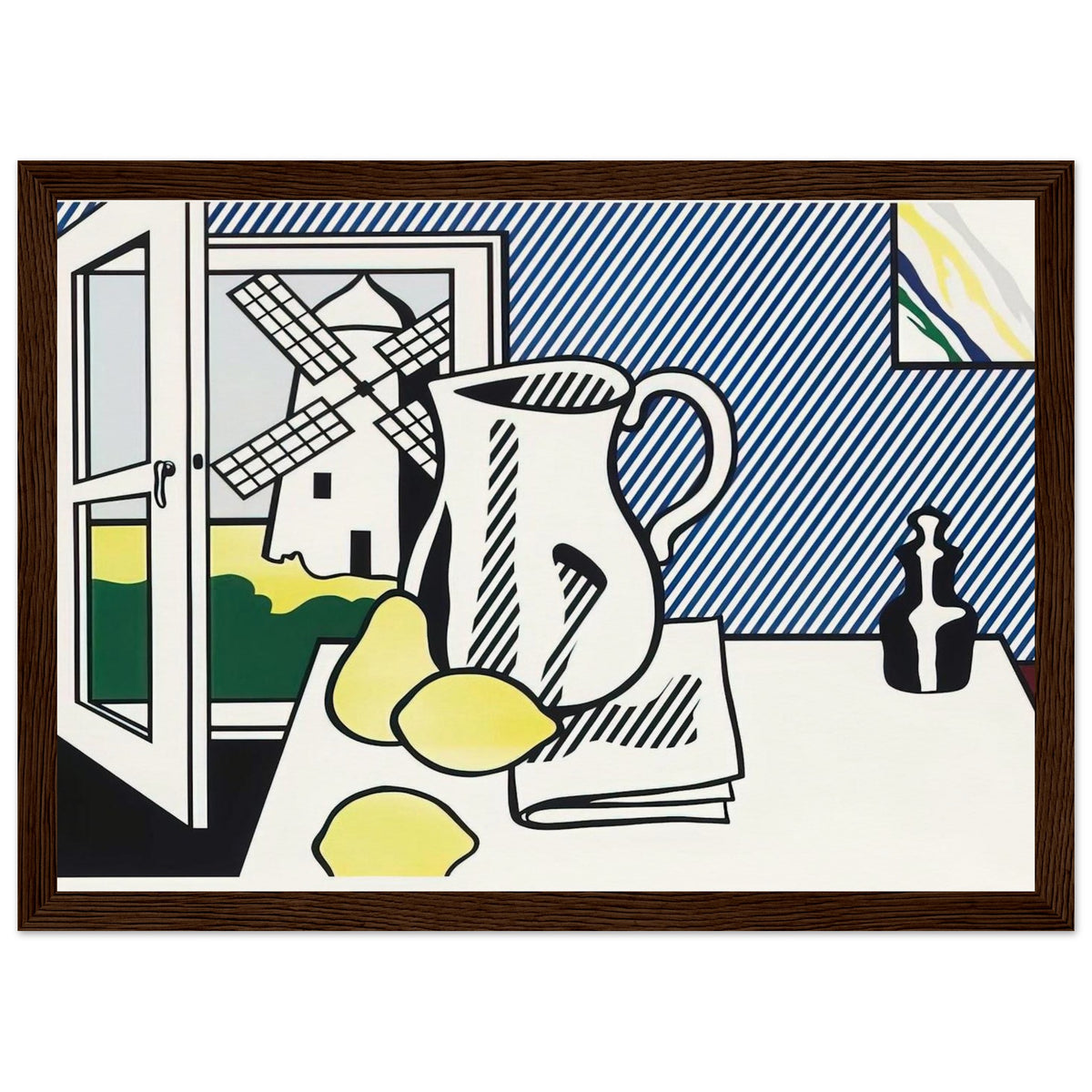 STILL LIFE WITH WINDMILL 1974 Framed Poster | Roy Lichtenstein Framed Prints Wall Art | Roy Lichtenstein Shop