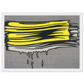 YELLOW AND WHITE BRUSHSTROKES 1965 Framed Poster | Roy Lichtenstein Framed Prints Wall Art | Roy Lichtenstein Shop