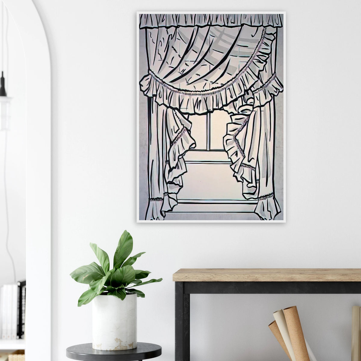 CURTAINS 1962 Framed Poster | Roy Lichtenstein Framed Prints Wall Art | Roy Lichtenstein Shop