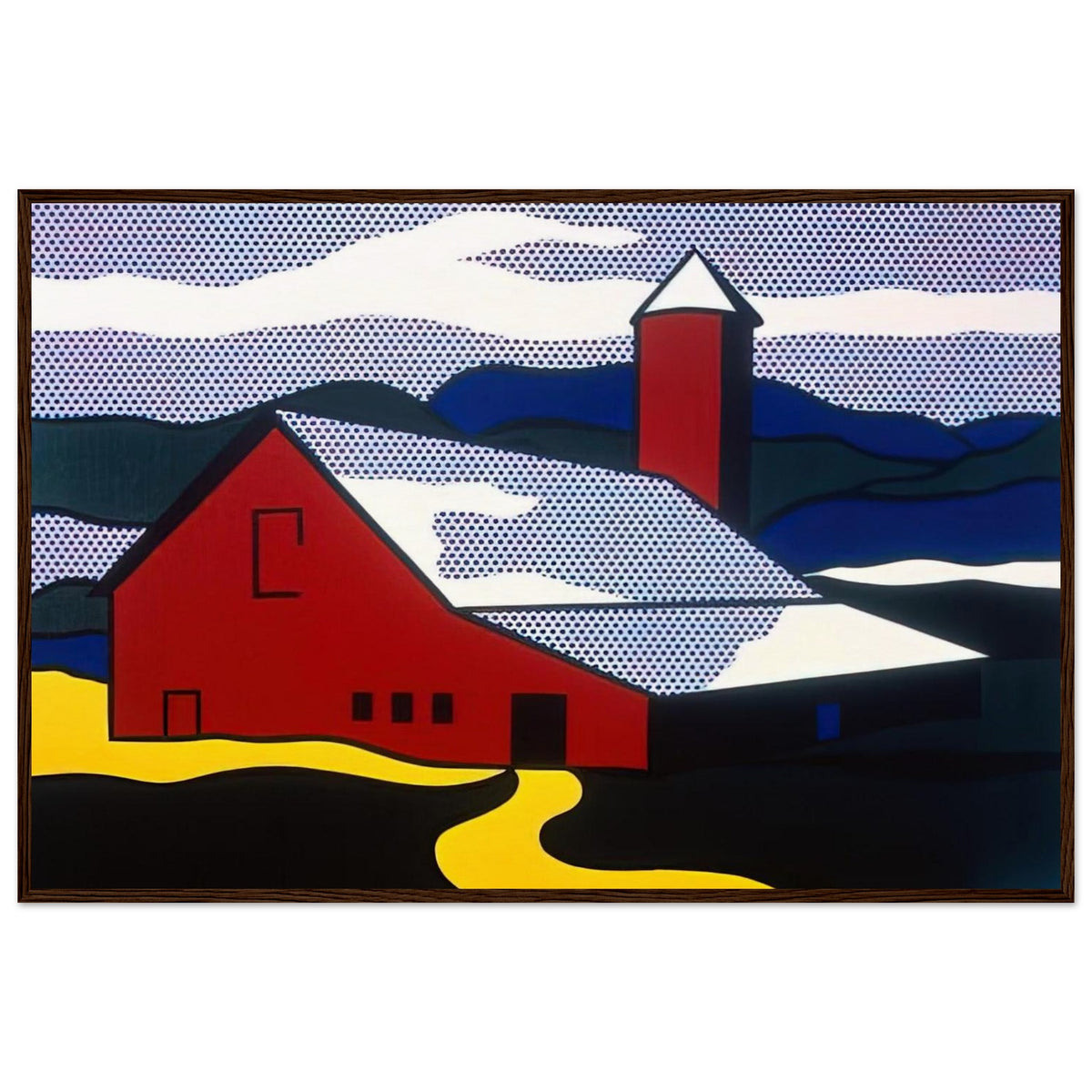 RED BARN II 1969 Framed Poster | Roy Lichtenstein Framed Prints Wall Art | Roy Lichtenstein Shop