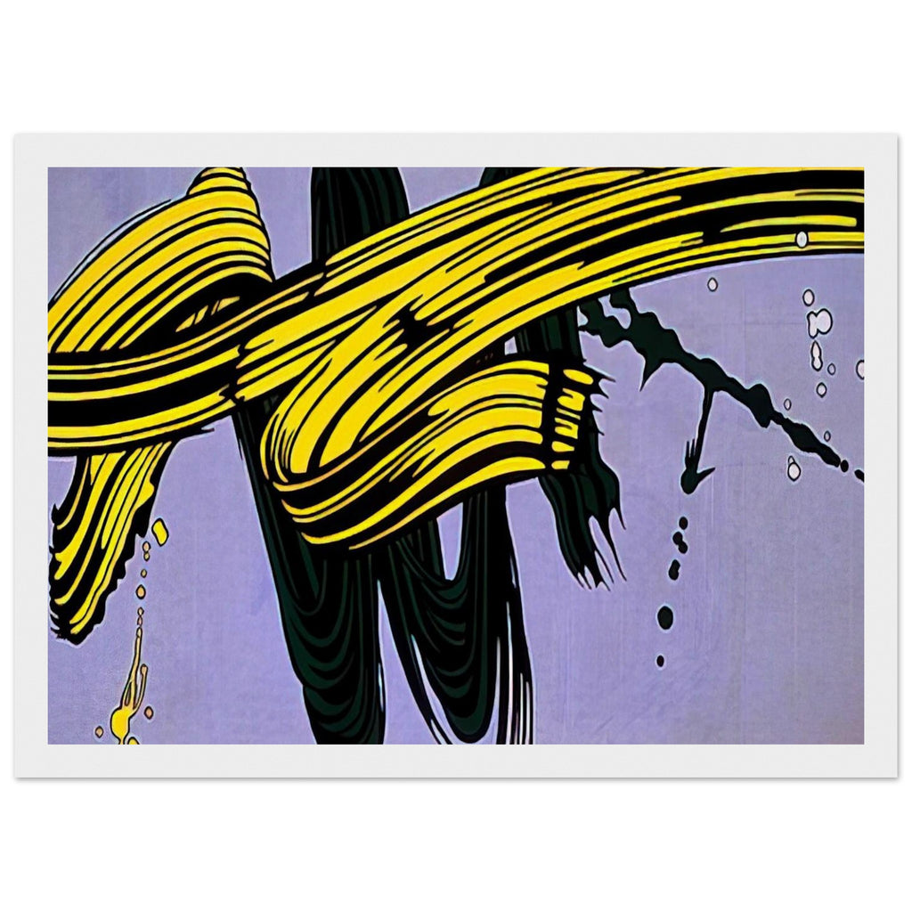 YELLOW AND GREEN BRUSHSTROKES 1966 Framed Poster | Roy Lichtenstein Framed Prints Wall Art | Roy Lichtenstein Shop