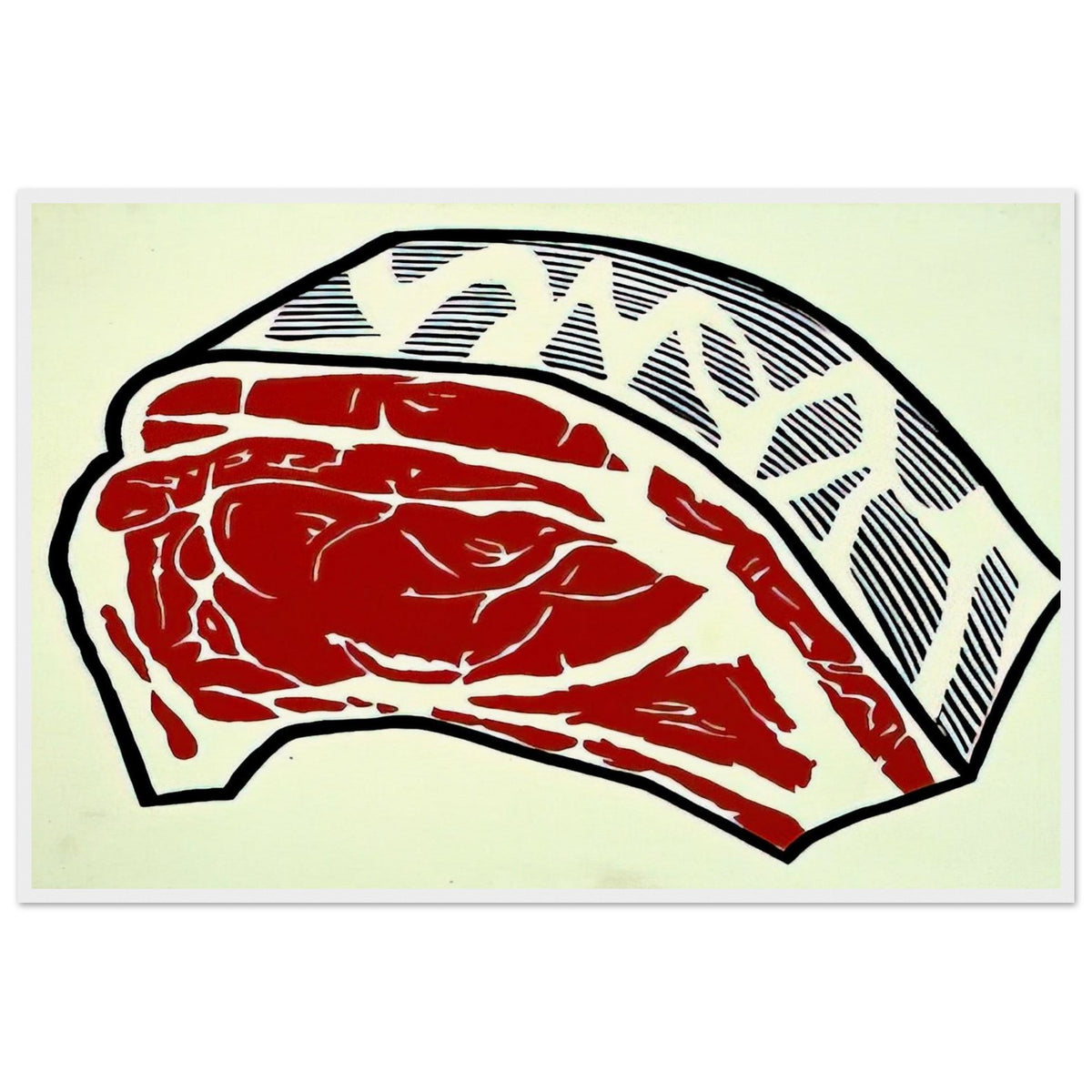 STANDING RIB 1962 Framed Poster | Roy Lichtenstein Framed Prints Wall Art | Roy Lichtenstein Shop