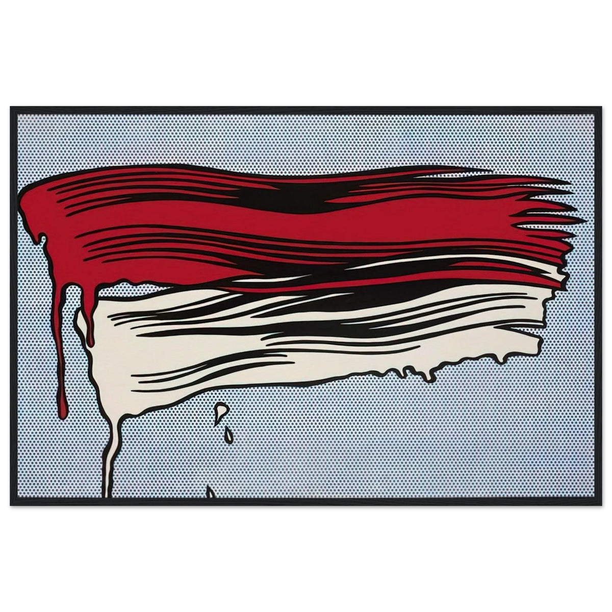 RED AND WHITE BRUSHSTROKES 1965 Framed Poster | Roy Lichtenstein Framed Prints Wall Art | Roy Lichtenstein Shop