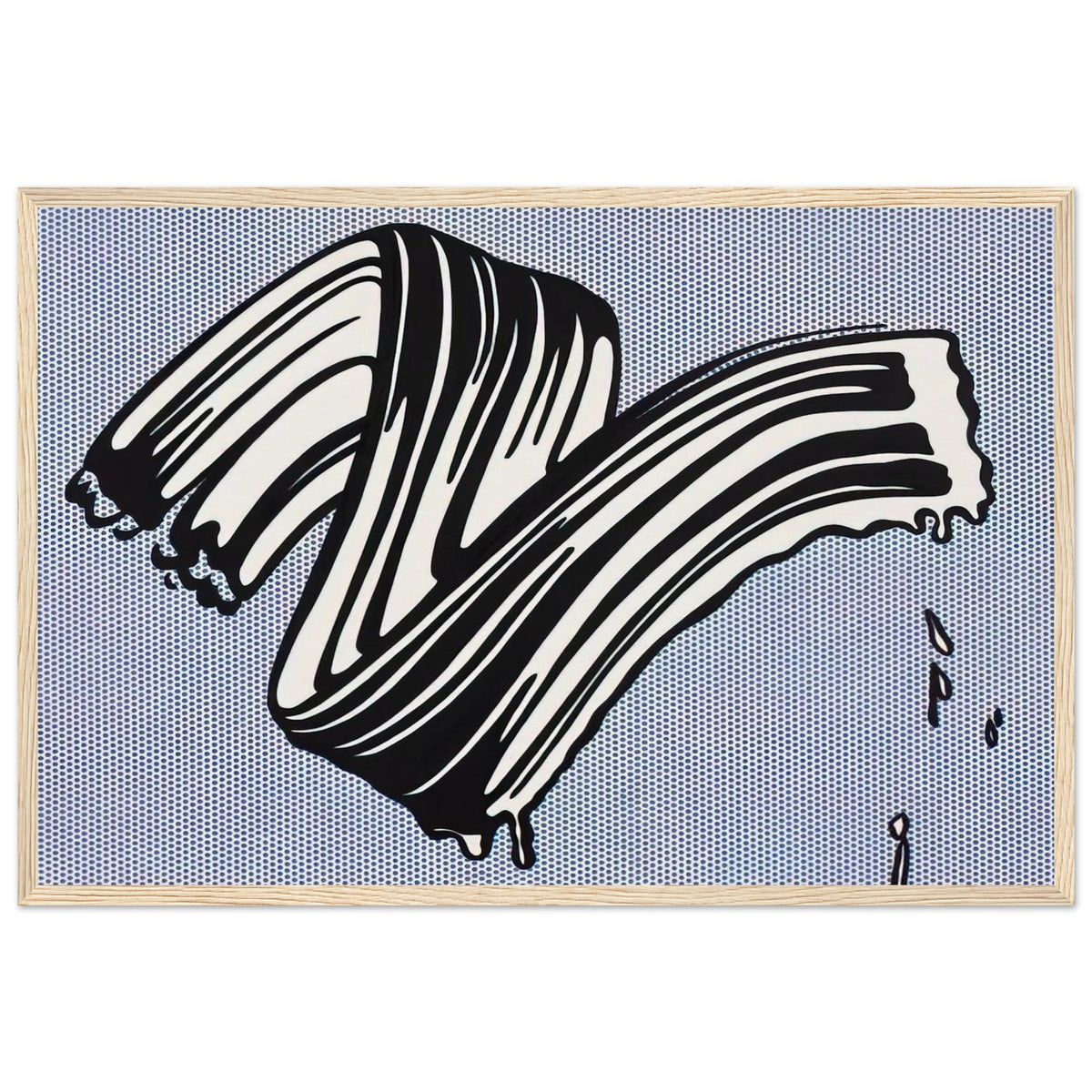 WHITE BRUSHSTROKE I 1965 Framed Poster | Roy Lichtenstein Framed Prints Wall Art | Roy Lichtenstein Shop
