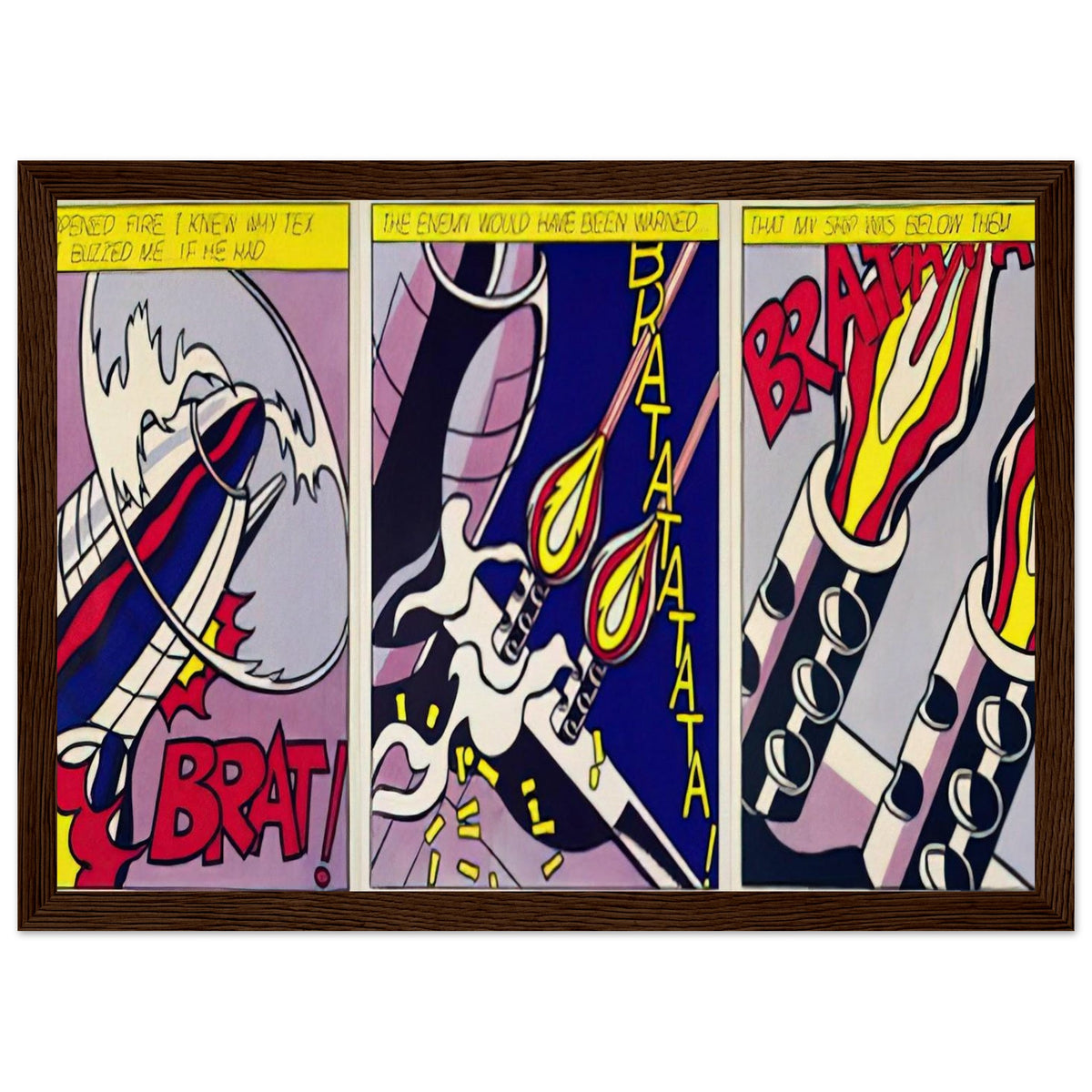 AS I OPENED FIRE 1964 Framed Poster | Roy Lichtenstein Framed Prints Wall Art | Roy Lichtenstein Shop