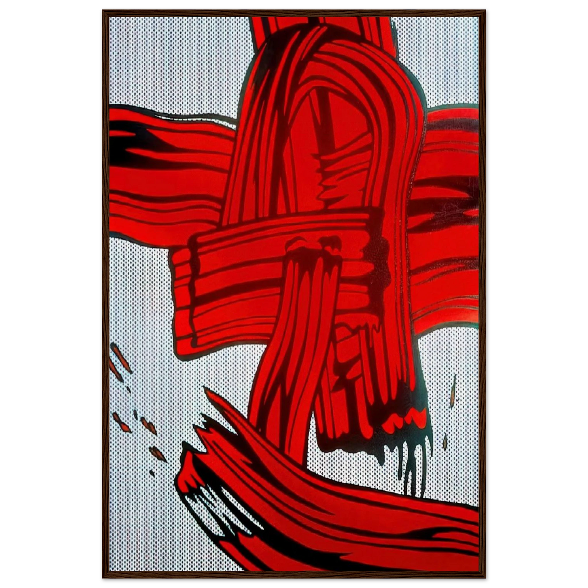 RED PAINTING BRUSHSTROKE 1965 Framed Poster | Roy Lichtenstein Framed Prints Wall Art | Roy Lichtenstein Shop