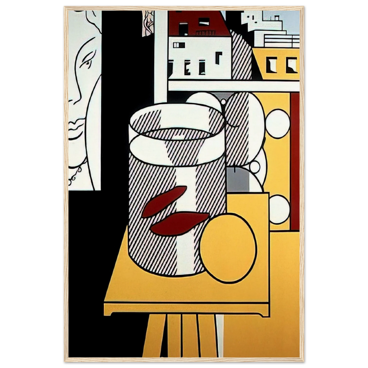 STILL LIFE WITH GOLDFISH 1974 Framed Poster | Roy Lichtenstein Framed Prints Wall Art | Roy Lichtenstein Shop