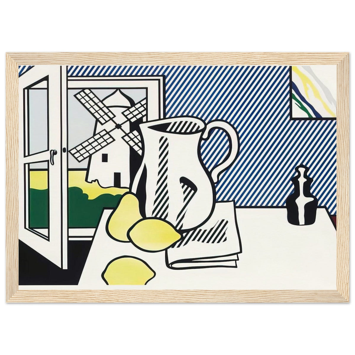 STILL LIFE WITH WINDMILL 1974 Framed Poster | Roy Lichtenstein Framed Prints Wall Art | Roy Lichtenstein Shop