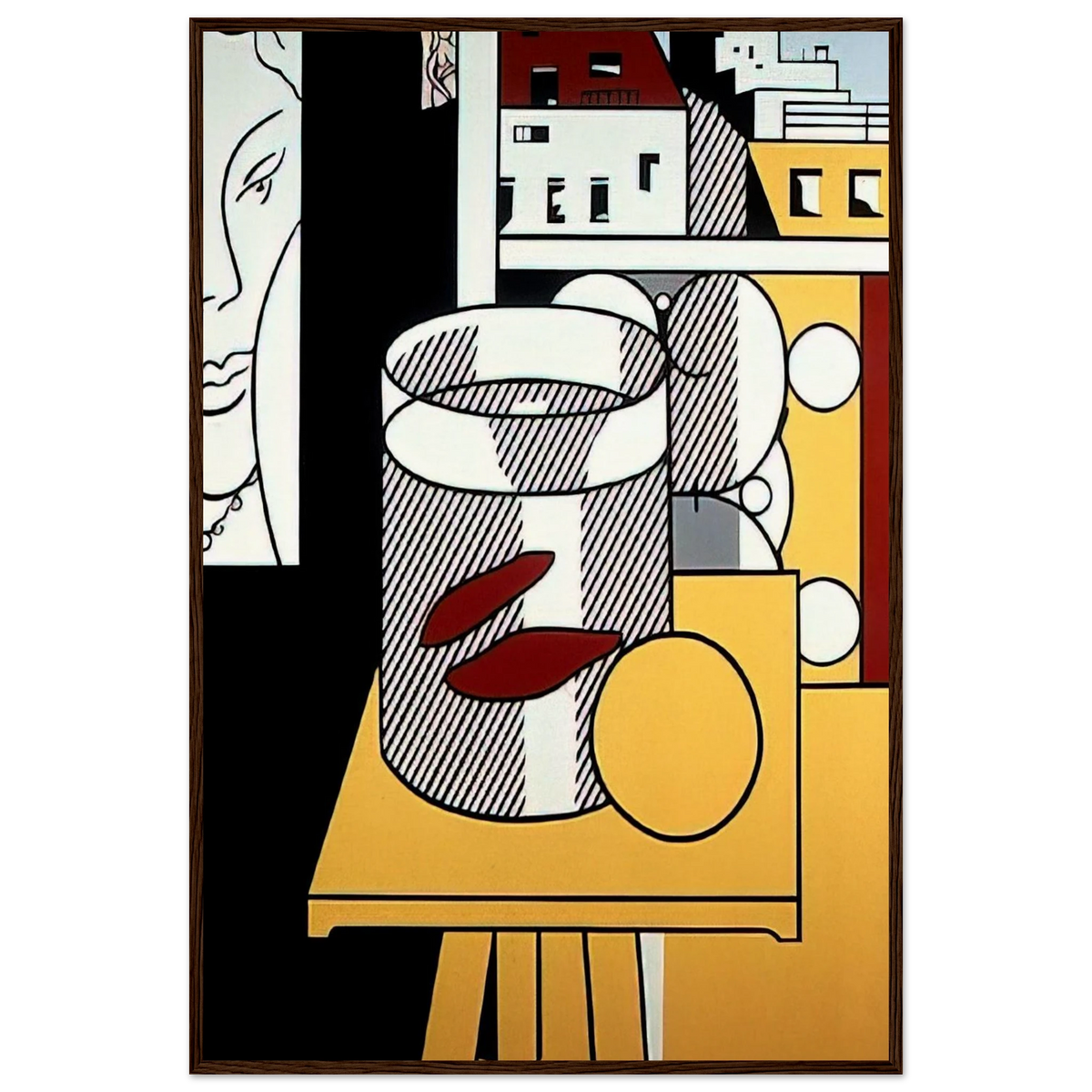 STILL LIFE WITH GOLDFISH 1974 Framed Poster | Roy Lichtenstein Framed Prints Wall Art | Roy Lichtenstein Shop