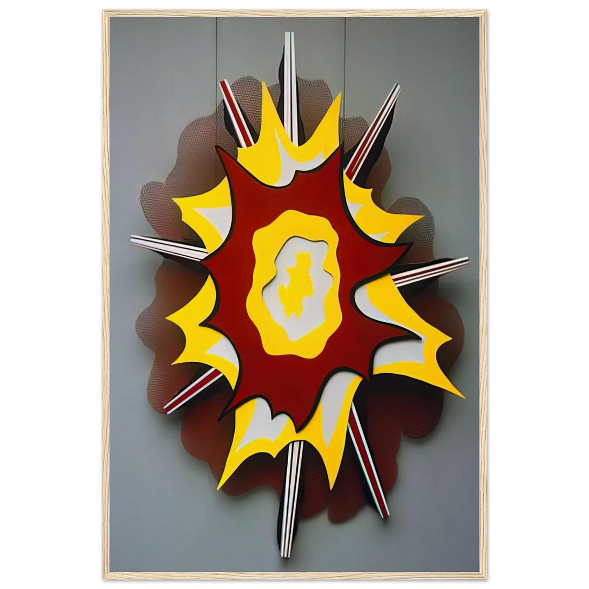 EXPLOSION I 1965 Framed Poster | Roy Lichtenstein Framed Prints Wall Art | Roy Lichtenstein Shop