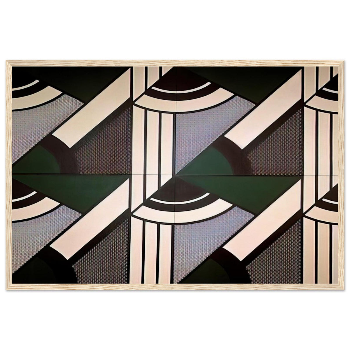 MODULAR PAINTING WITH FOUR PANELS 6 1970 Framed Poster | Roy Lichtenstein Framed Prints Wall Art | Roy Lichtenstein Shop
