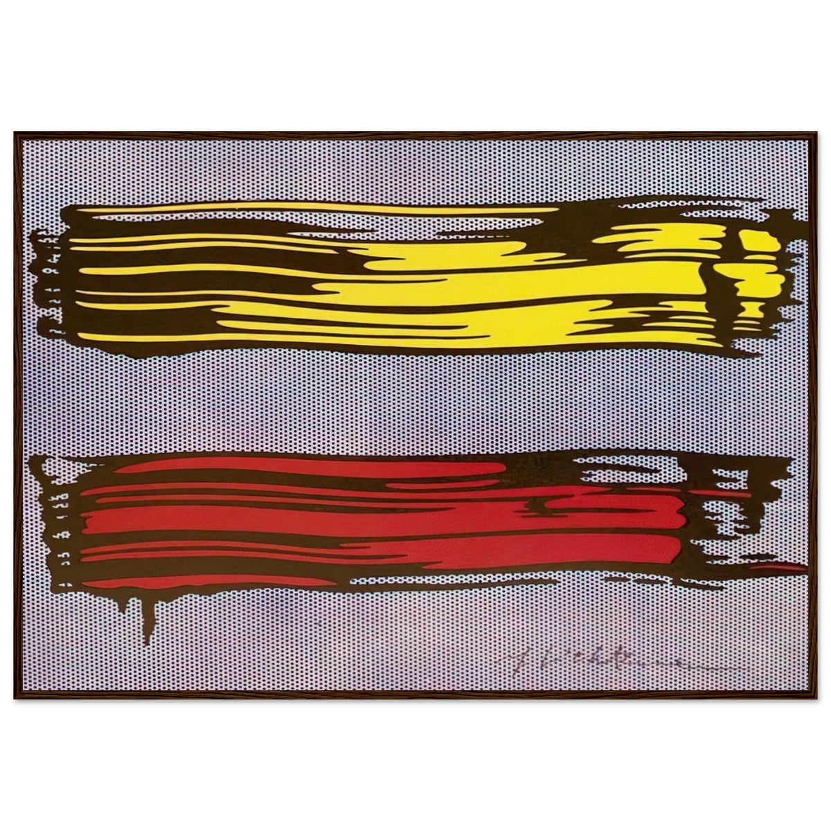 YELLOW AND RED BRUSHSTROKES 1966 Framed Poster | Roy Lichtenstein Framed Prints Wall Art | Roy Lichtenstein Shop