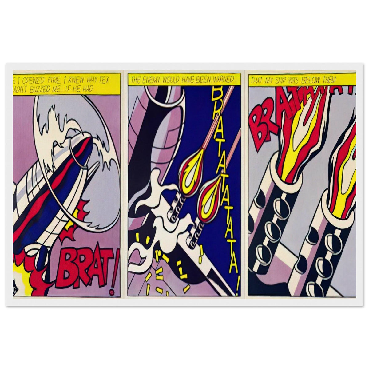 AS I OPENED FIRE 1964 Framed Poster | Roy Lichtenstein Framed Prints Wall Art | Roy Lichtenstein Shop