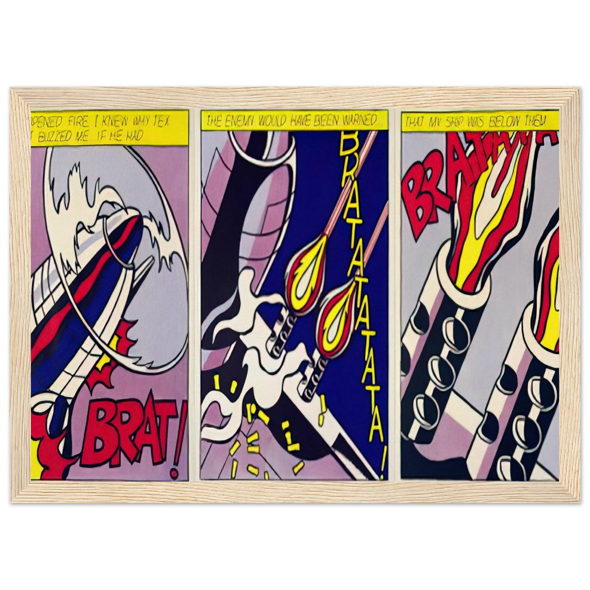 AS I OPENED FIRE 1964 Framed Poster | Roy Lichtenstein Framed Prints Wall Art | Roy Lichtenstein Shop