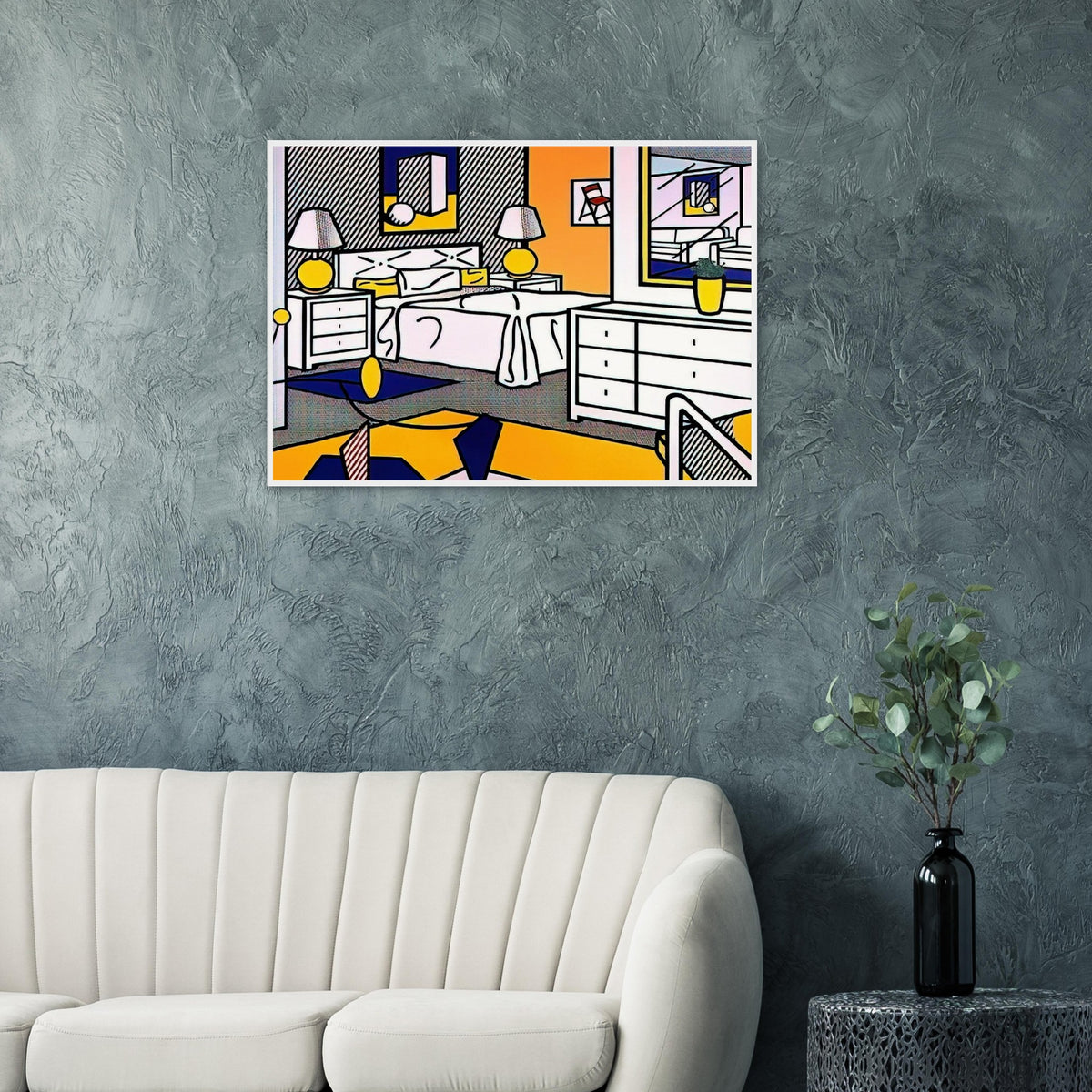 INTERIOR WITH MOBILE 1992 Framed Poster | Roy Lichtenstein Framed Prints Wall Art | Roy Lichtenstein Shop