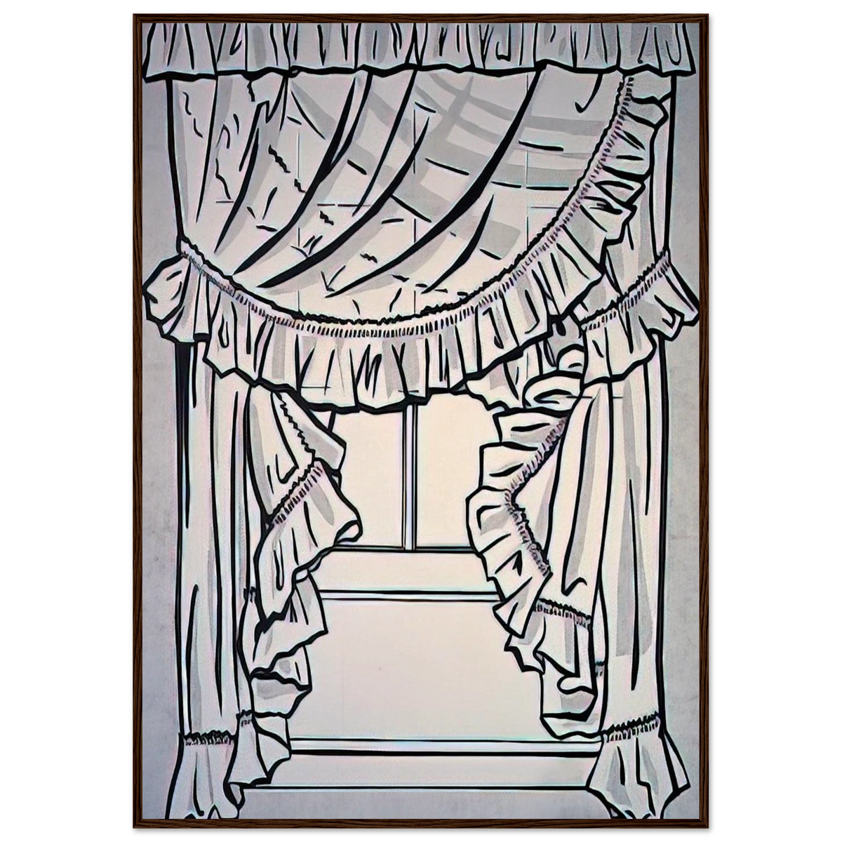 CURTAINS 1962 Framed Poster | Roy Lichtenstein Framed Prints Wall Art | Roy Lichtenstein Shop