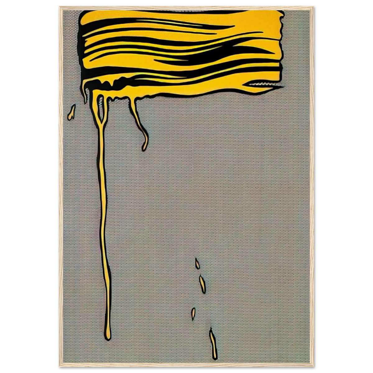 YELLOW BRUSHSTROKE I 1965 Framed Poster | Roy Lichtenstein Framed Prints Wall Art | Roy Lichtenstein Shop