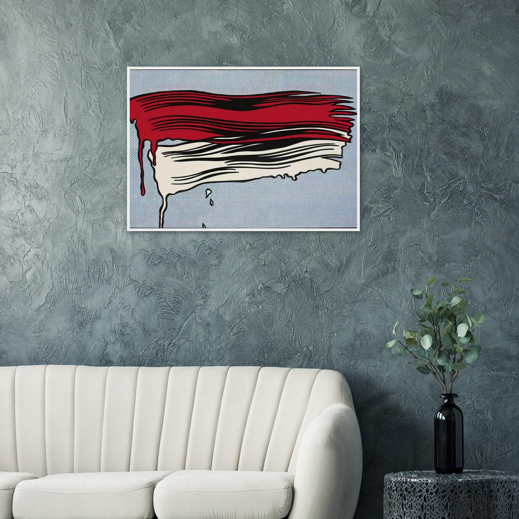 RED AND WHITE BRUSHSTROKES 1965 Framed Poster | Roy Lichtenstein Framed Prints Wall Art | Roy Lichtenstein Shop