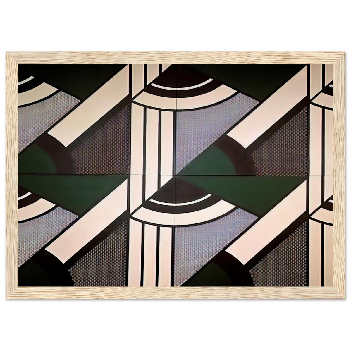 MODULAR PAINTING WITH FOUR PANELS 6 1970 Framed Poster | Roy Lichtenstein Framed Prints Wall Art | Roy Lichtenstein Shop
