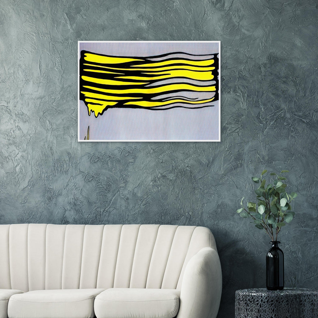 YELLOW BRUSHSTROKE II 1965 Framed Poster | Roy Lichtenstein Framed Prints Wall Art | Roy Lichtenstein Shop