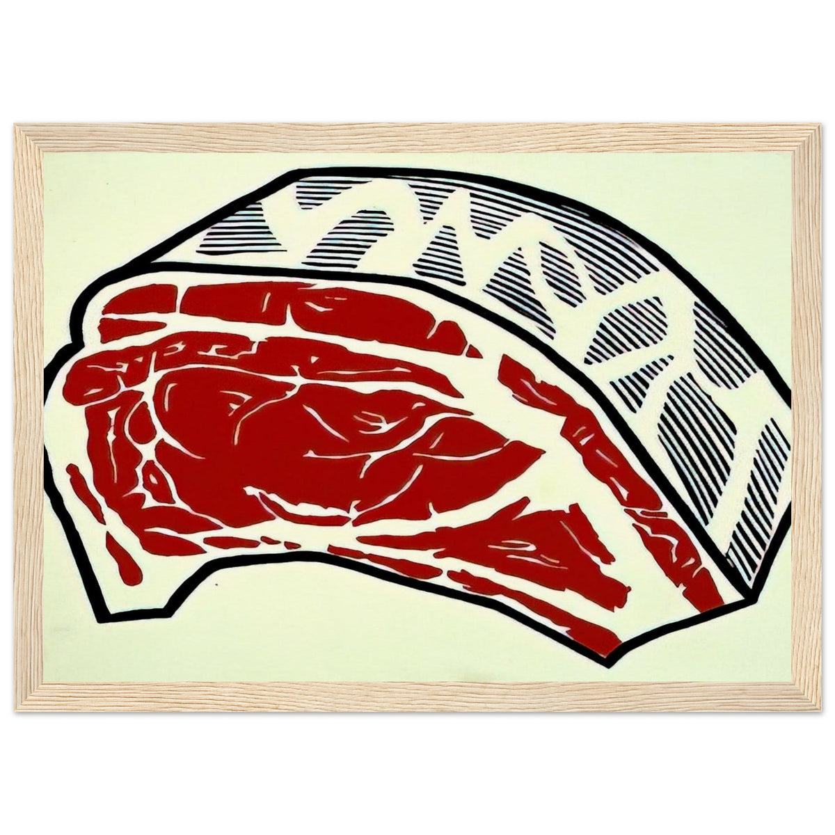 STANDING RIB 1962 Framed Poster | Roy Lichtenstein Framed Prints Wall Art | Roy Lichtenstein Shop