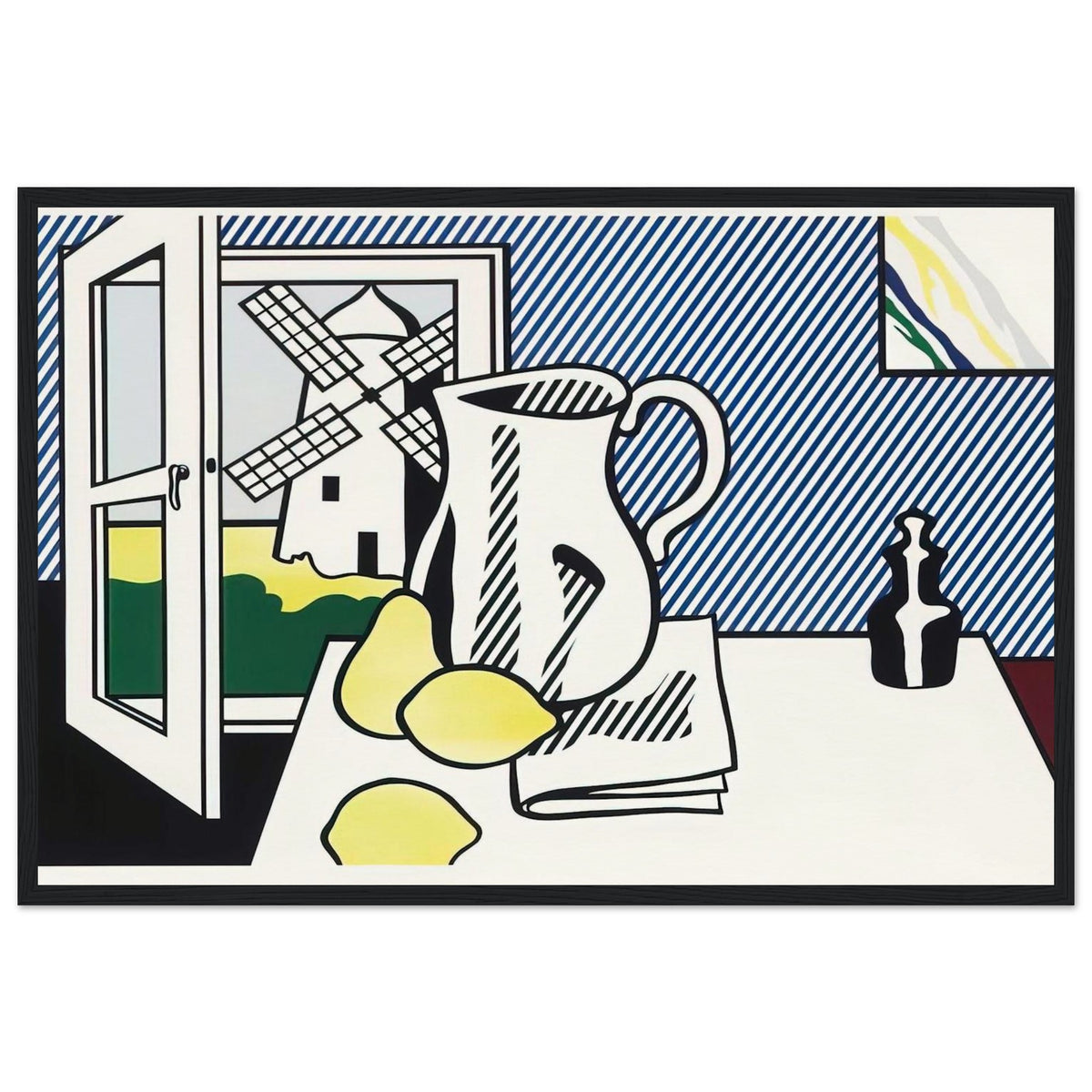 STILL LIFE WITH WINDMILL 1974 Framed Poster | Roy Lichtenstein Framed Prints Wall Art | Roy Lichtenstein Shop