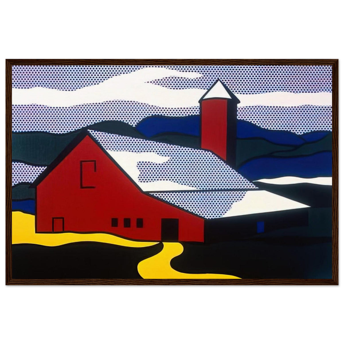 RED BARN II 1969 Framed Poster | Roy Lichtenstein Framed Prints Wall Art | Roy Lichtenstein Shop