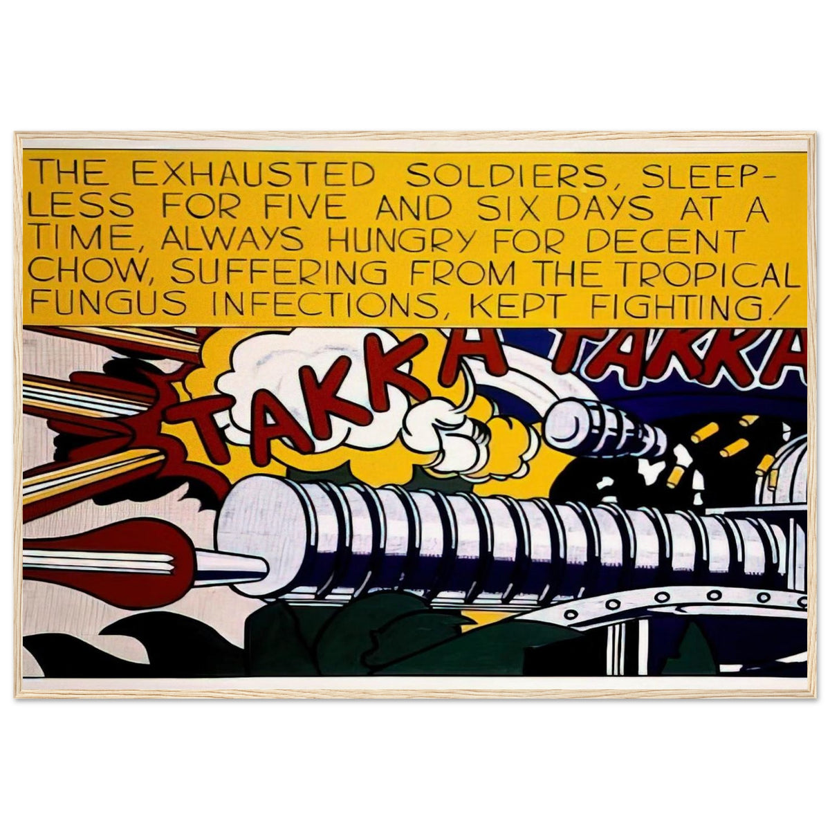 TAKKA TAKKA 1962 Framed Poster | Roy Lichtenstein Framed Prints Wall Art | Roy Lichtenstein Shop