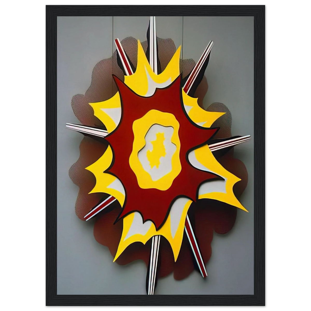 EXPLOSION I 1965 Framed Poster | Roy Lichtenstein Framed Prints Wall Art | Roy Lichtenstein Shop