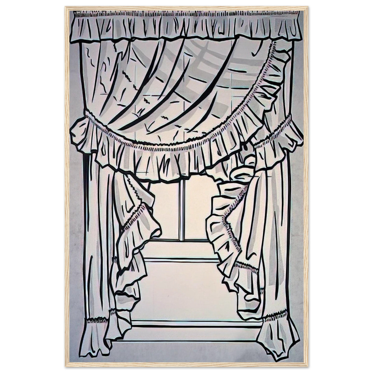 CURTAINS 1962 Framed Poster | Roy Lichtenstein Framed Prints Wall Art | Roy Lichtenstein Shop