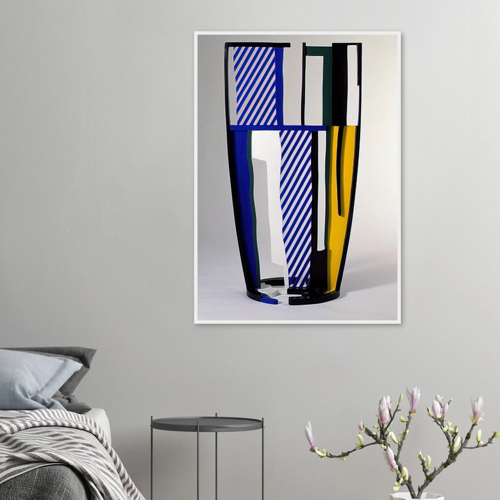 GLASS IV 1977 Framed Poster | Roy Lichtenstein Framed Prints Wall Art | Roy Lichtenstein Shop