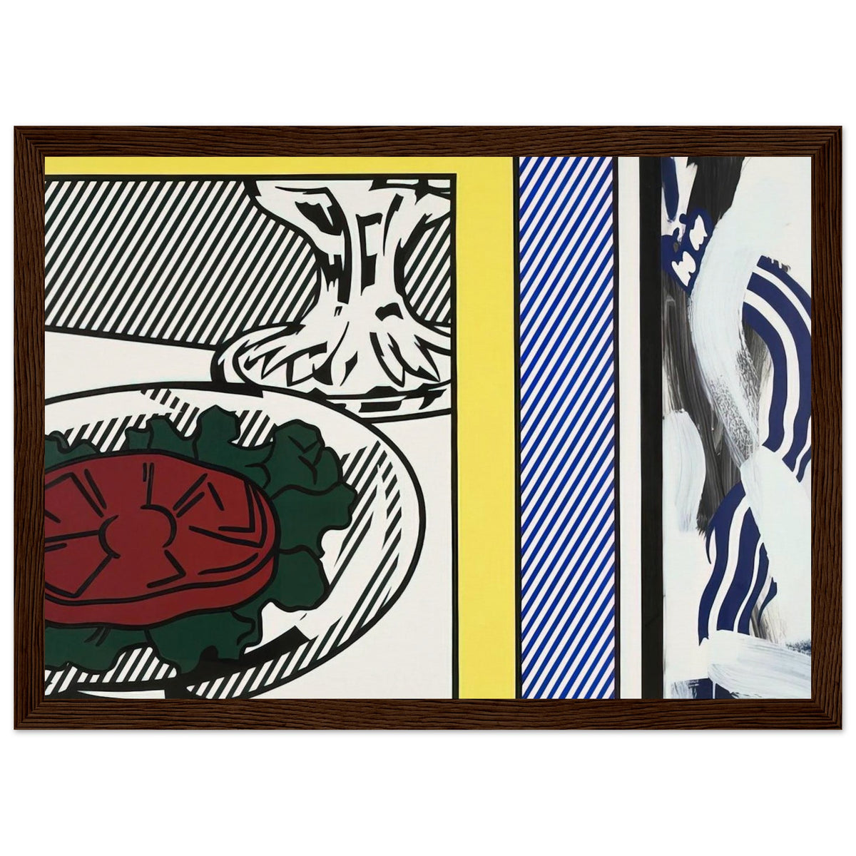 TOMATO AND ABSTRACTION 1982 Framed Poster | Roy Lichtenstein Framed Prints Wall Art | Roy Lichtenstein Shop