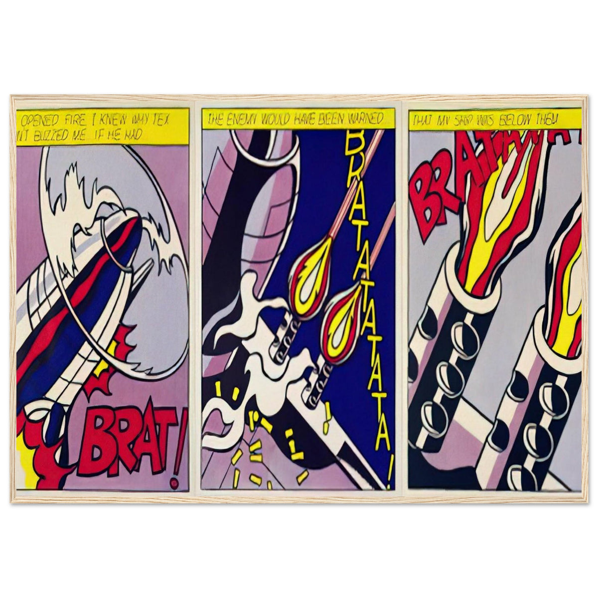 AS I OPENED FIRE 1964 Framed Poster | Roy Lichtenstein Framed Prints Wall Art | Roy Lichtenstein Shop