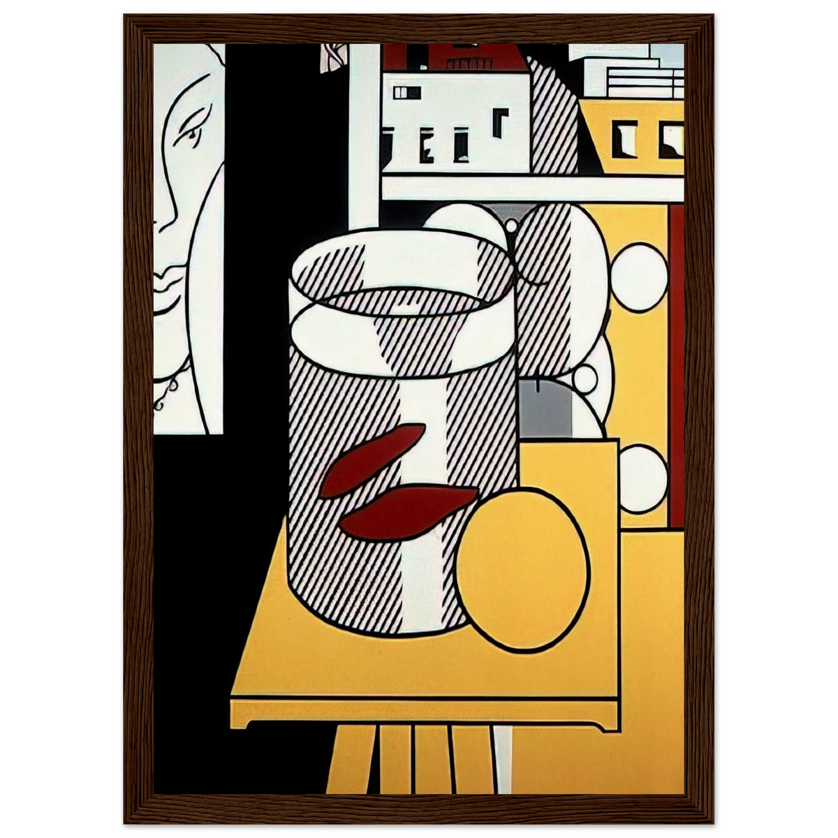 STILL LIFE WITH GOLDFISH 1974 Framed Poster | Roy Lichtenstein Framed Prints Wall Art | Roy Lichtenstein Shop
