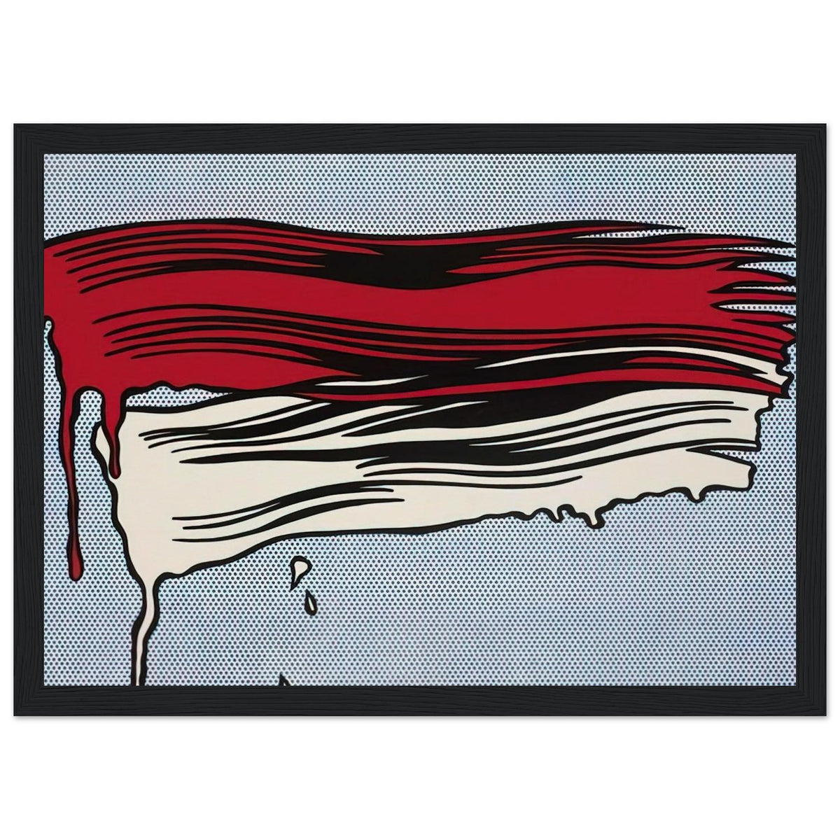 RED AND WHITE BRUSHSTROKES 1965 Framed Poster | Roy Lichtenstein Framed Prints Wall Art | Roy Lichtenstein Shop