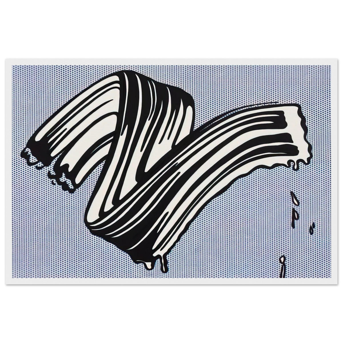 WHITE BRUSHSTROKE I 1965 Framed Poster | Roy Lichtenstein Framed Prints Wall Art | Roy Lichtenstein Shop